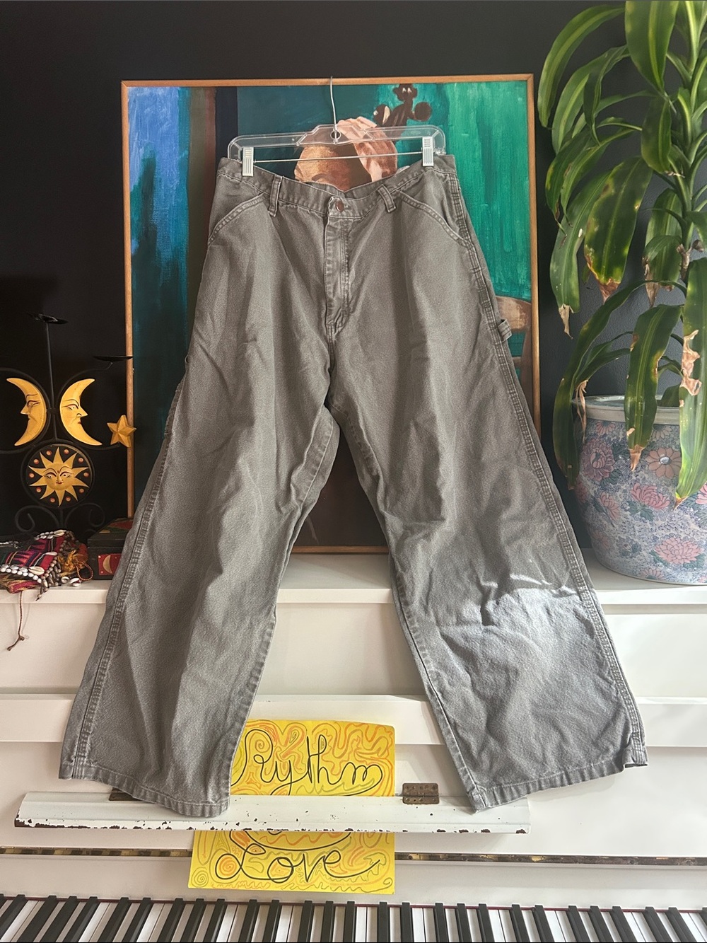 Vintage Rustler Men's Wide-Leg Work Pants 36 X 30